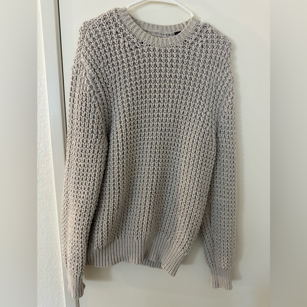 All Saints Textured Gray Sweater